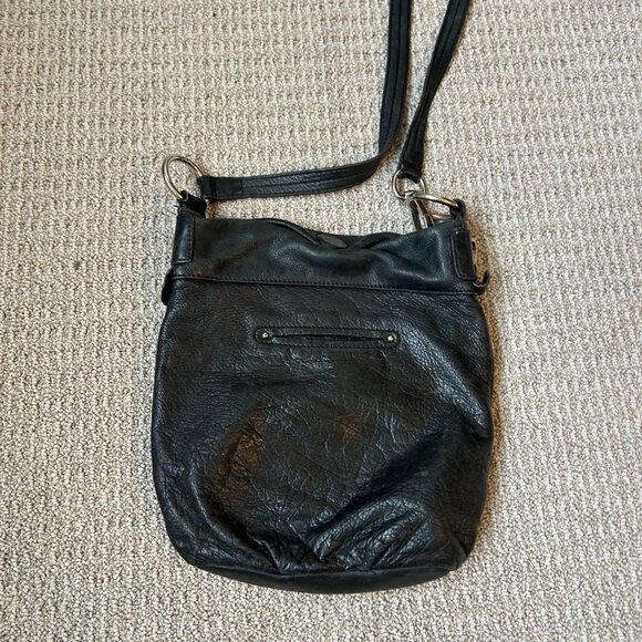 B. Makowsky Black Leather Crossbody - Picture 3 of 9
